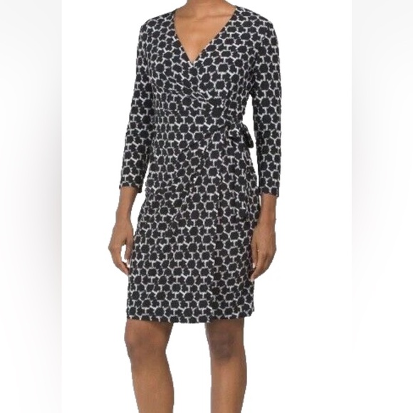 Anne Klein Faux Wrap Dress Size 10 - Picture 1 of 6